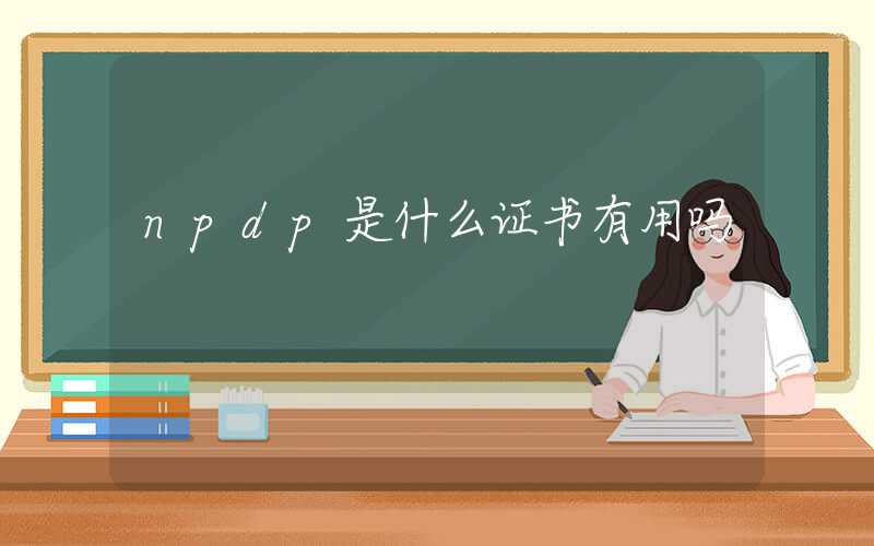 npdp是什么证书有用吗