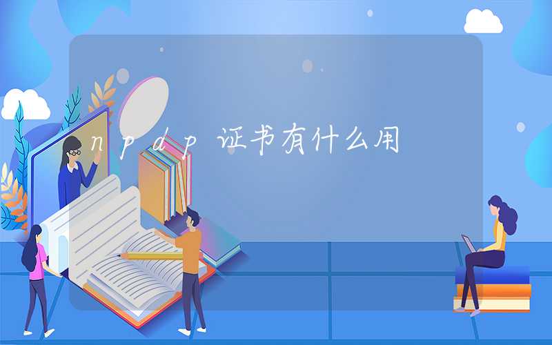 npdp证书有什么用