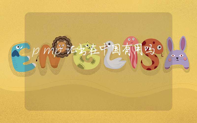 pmp证书在中国有用吗